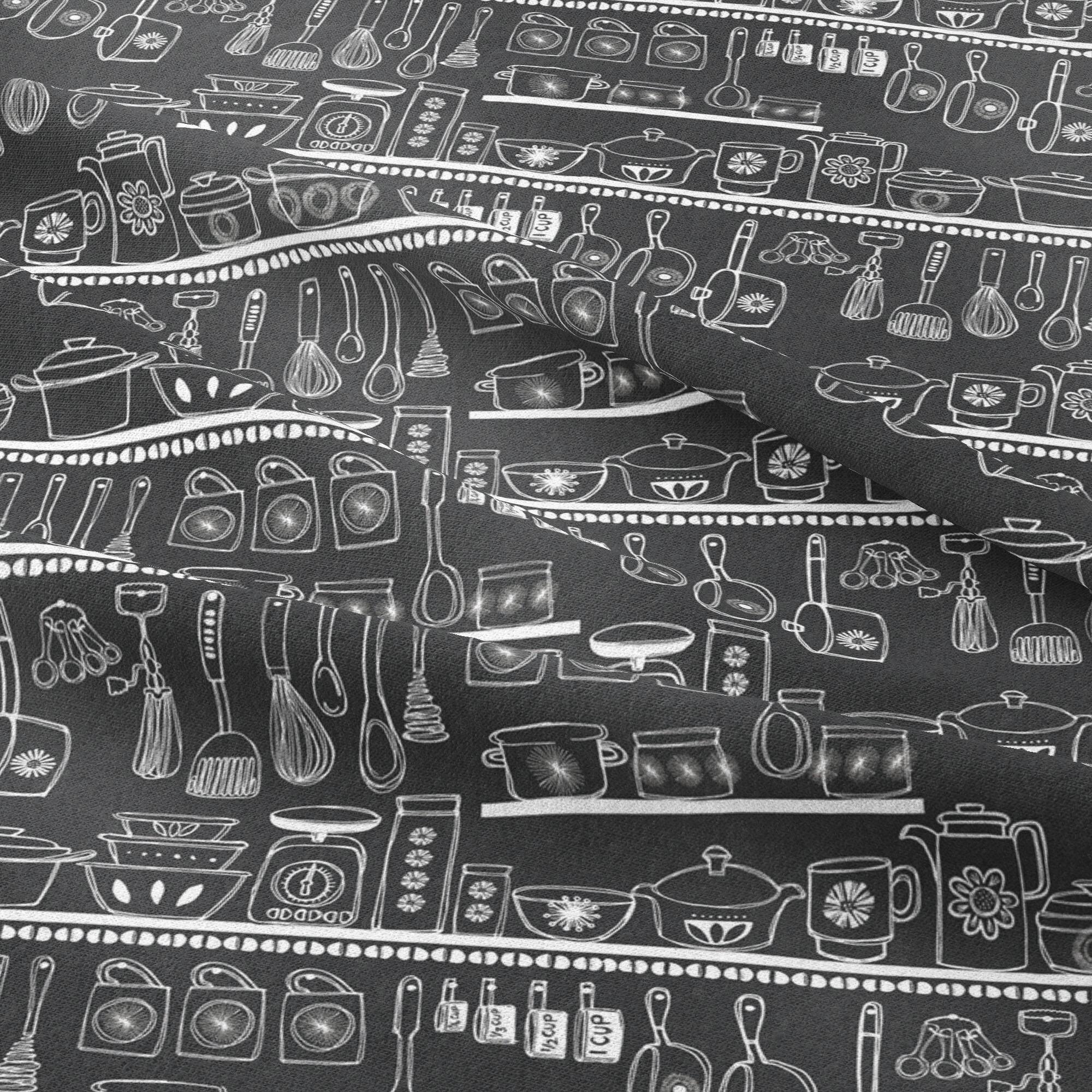 Camelot Fabrics Kitchen Sketch Cotton Fabric